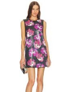 DIANE VON FURSTENBERG Anara Painted Blossom Sequin Dress